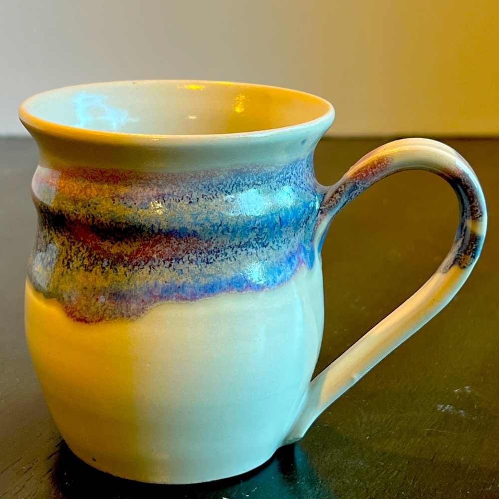 Bruning Pottery Purple Drip Glaze Small Pitcher / Mug Seattle, WA Art Pottery